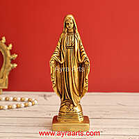 Brass Mother Mary 6.5 Inch Height