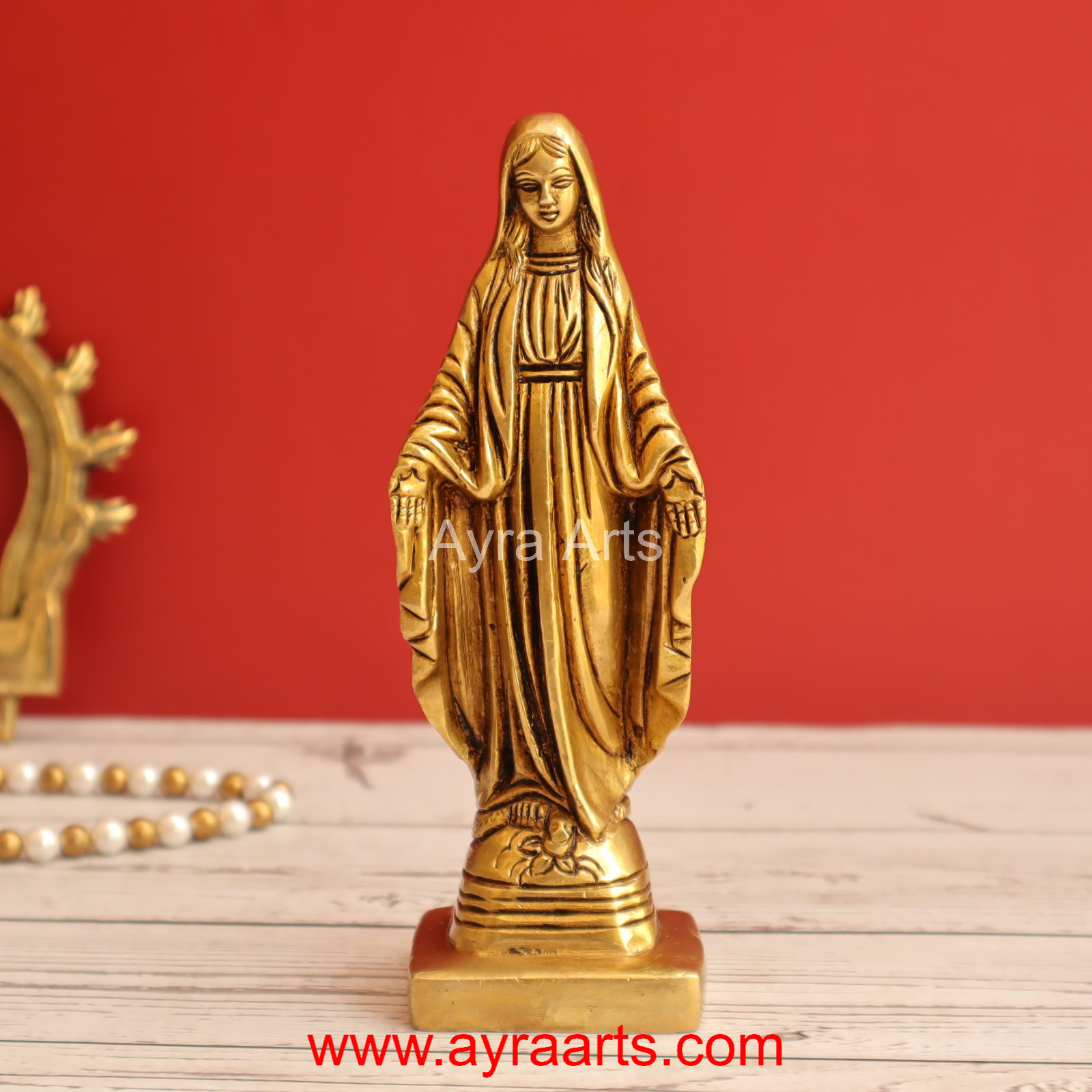 Brass Mother Mary 6.5 Inch Height