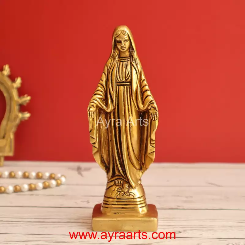 Brass Mother Mary 6.5 Inch Height