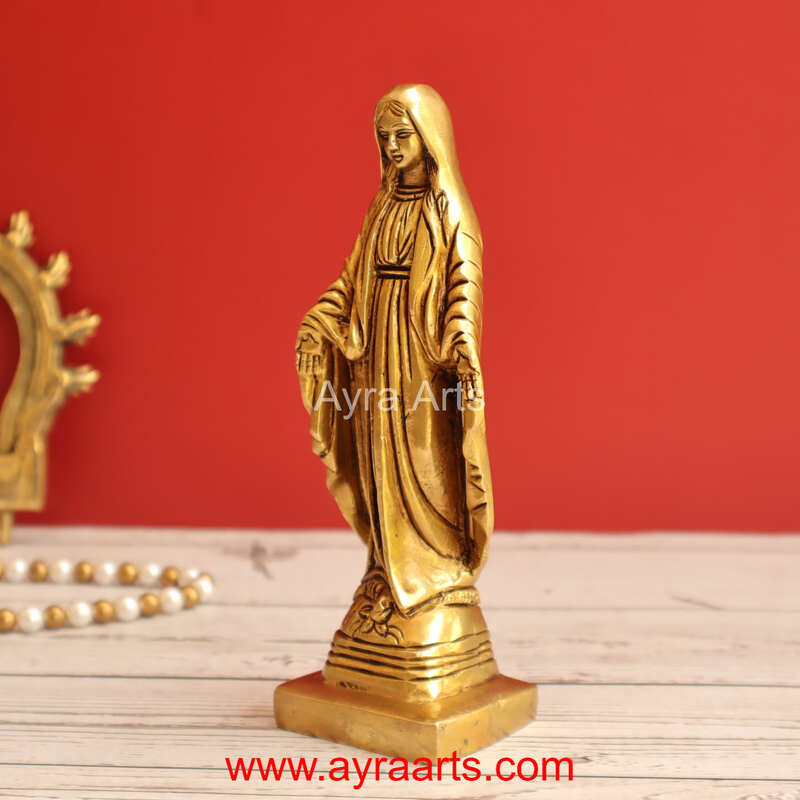 Brass Mother Mary 6.5 Inch Height