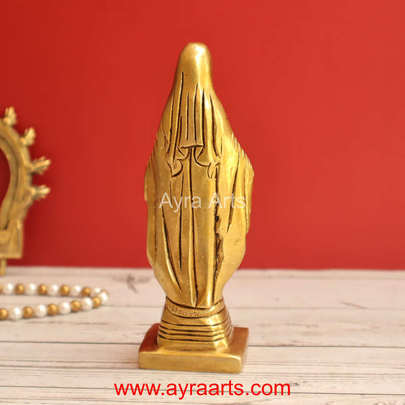Brass Mother Mary 6.5 Inch Height