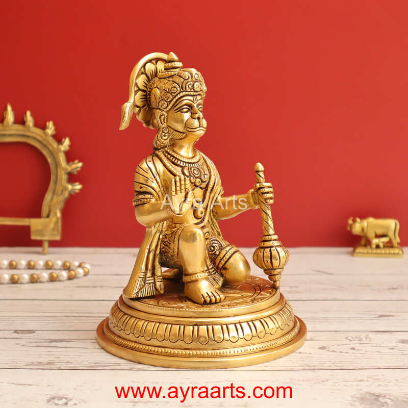 Brass Hanuman 7 Inch Height