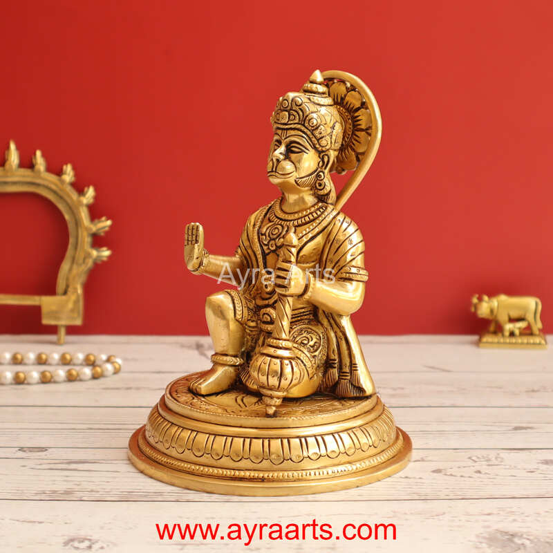 Brass Hanuman 7 Inch Height