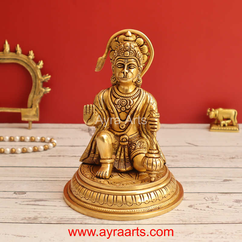 Brass Hanuman 7 Inch Height