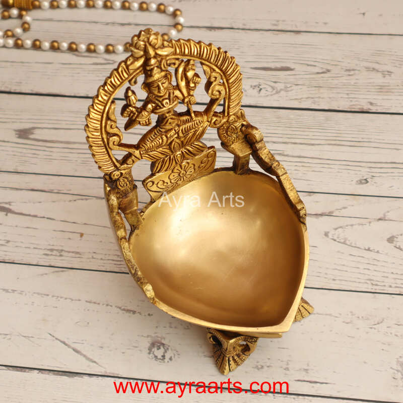 Brass Kamakshi Deepam 7 Inch Height