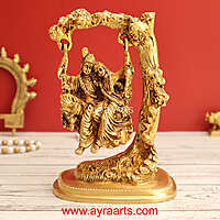 Brass radha Krishna 7 Inch Height