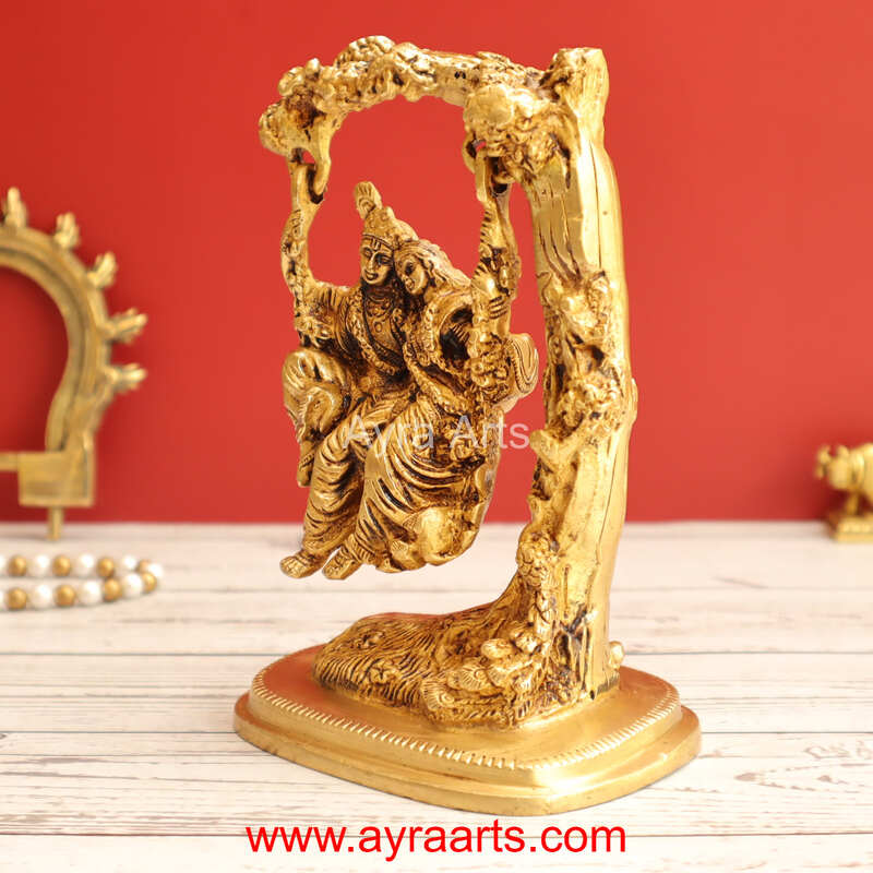 Brass radha Krishna 7 Inch Height