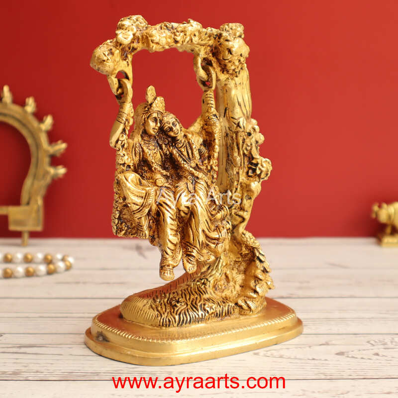 Brass radha Krishna 7 Inch Height