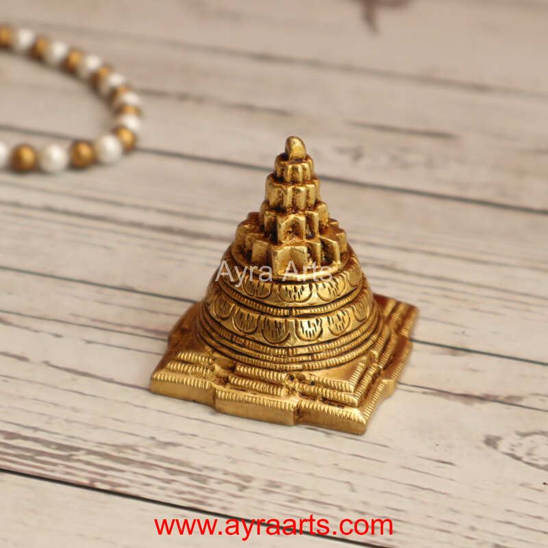 Brass Sri Yantra 2.3 Inch Height