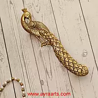 Peacock Door Handle for Main and Pooja Door - 9.5 Inch Height