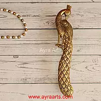Peacock Door Handle for Main and Pooja Door - 9.5 Inch Height
