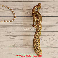 Peacock Door Handle for Main and Pooja Door - 9.5 Inch Height