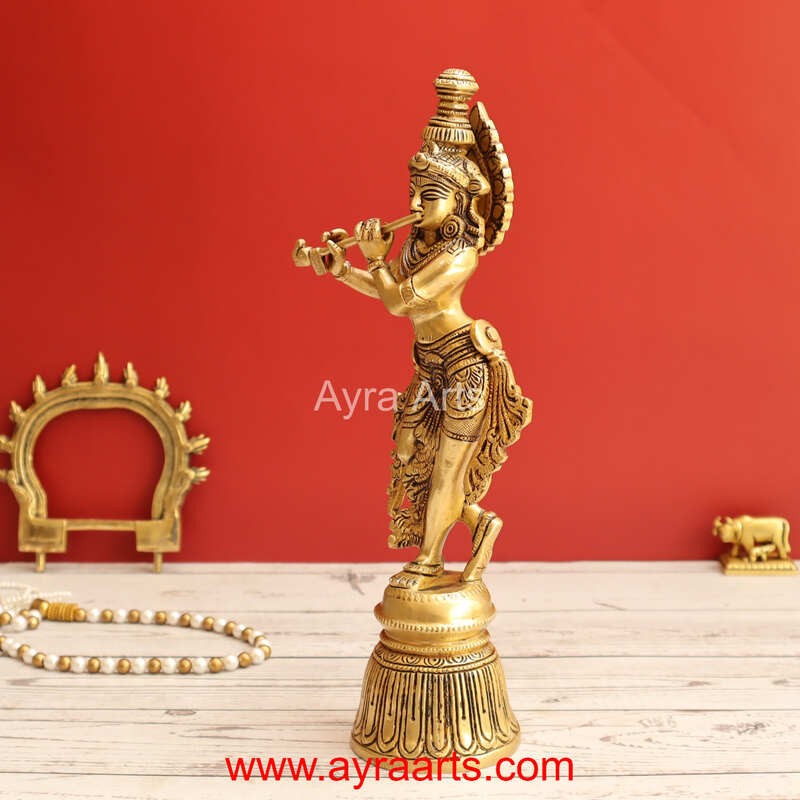 Brass Krishna 11.5 Inch Height
