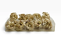 Small flowers on stick with glitter ball-Gold
