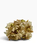 Small flowers on stick with glitter ball-Gold