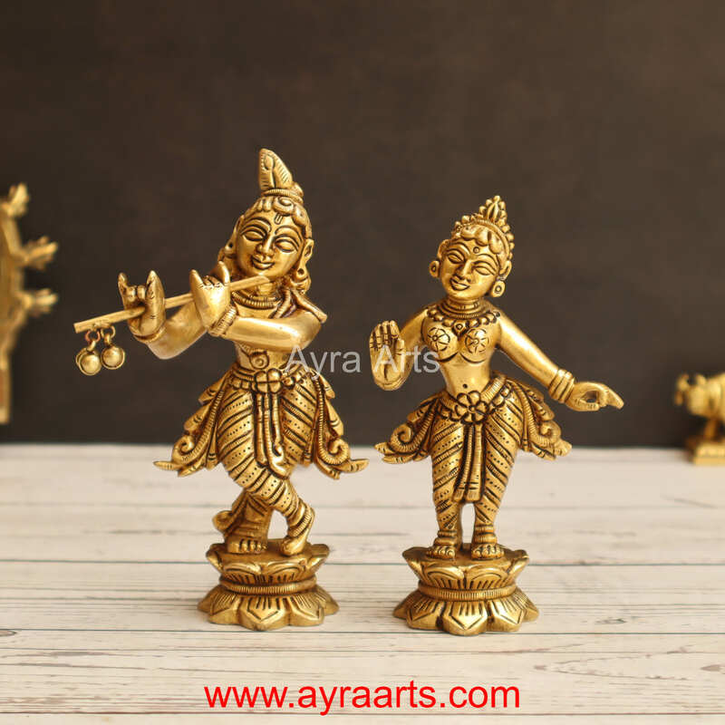 Brass Radha Krishna 5 Inch Height