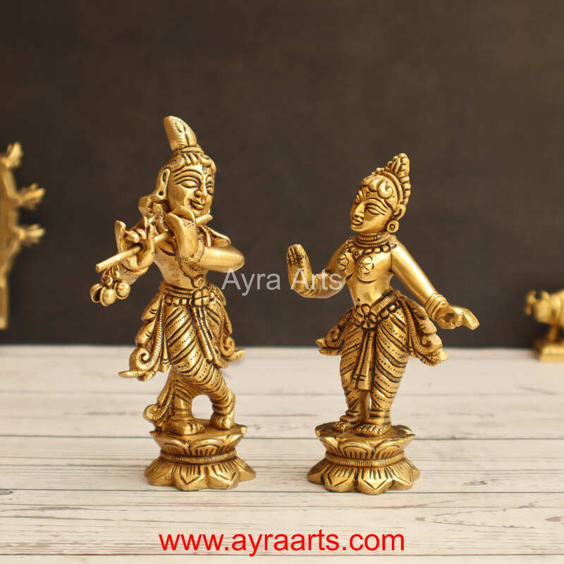 Brass Radha Krishna 5 Inch Height