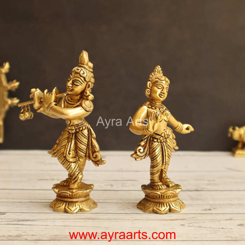 Brass Radha Krishna 5 Inch Height