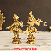 Brass Radha Krishna 5 Inch Height