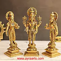 Brass Balaji Sridevi Bhudevi 8 Inch Height