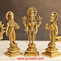 Brass Balaji Sridevi Bhudevi 8 Inch Height