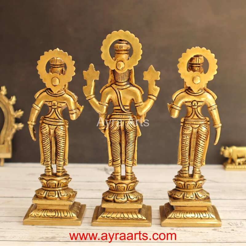 Brass Balaji Sridevi Bhudevi 8 Inch Height
