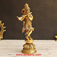 Brass Krishna 8.5 Inch Height
