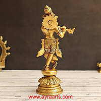 Brass Krishna 8.5 Inch Height