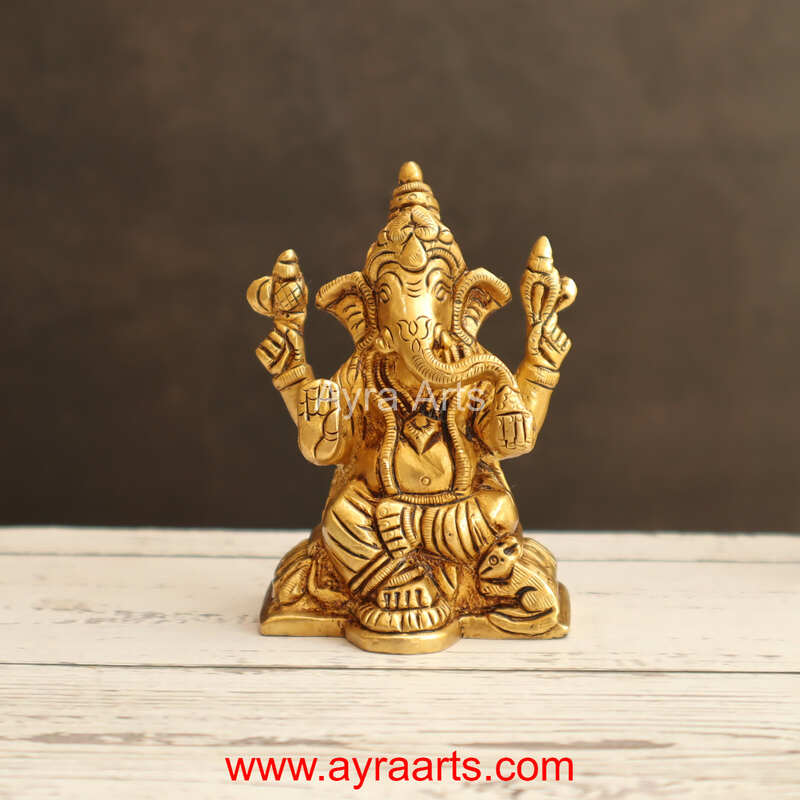 Brass Ganesha 3.5 Inch Height
