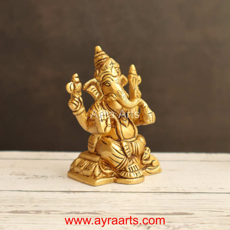 Brass Ganesha 3.5 Inch Height