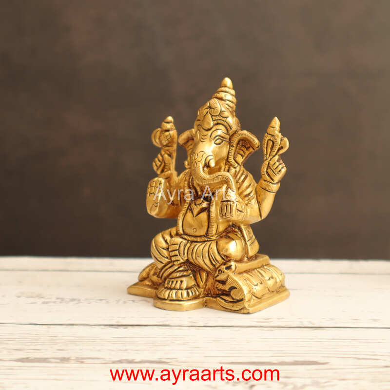 Brass Ganesha 3.5 Inch Height