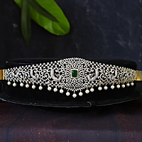 Long haram with white bead balls