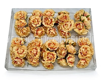 Saffron & Pumpkin Rose on Stick