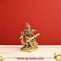 Brass Saraswati Devi 2.5 Inch Height