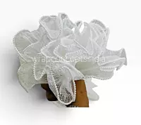 Frosty Dots Pearl Edge Frill - 4 Yards