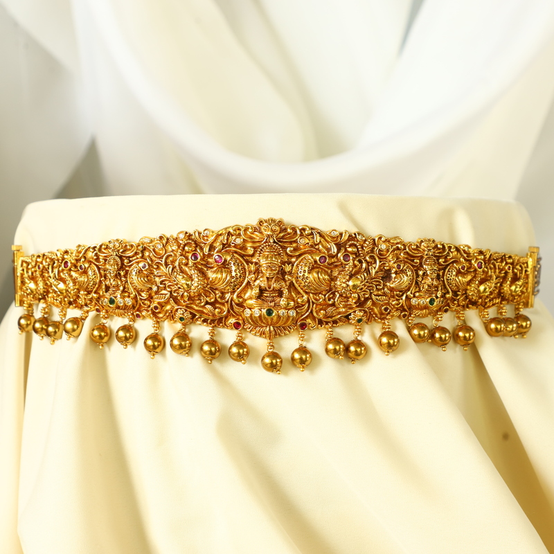 Fancy antic goldfinish lakshmi design with kids hipbelt