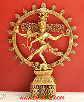 Brass Nataraja Murti Lord Shiv Dancing Statue Idol - 24 Inch Height