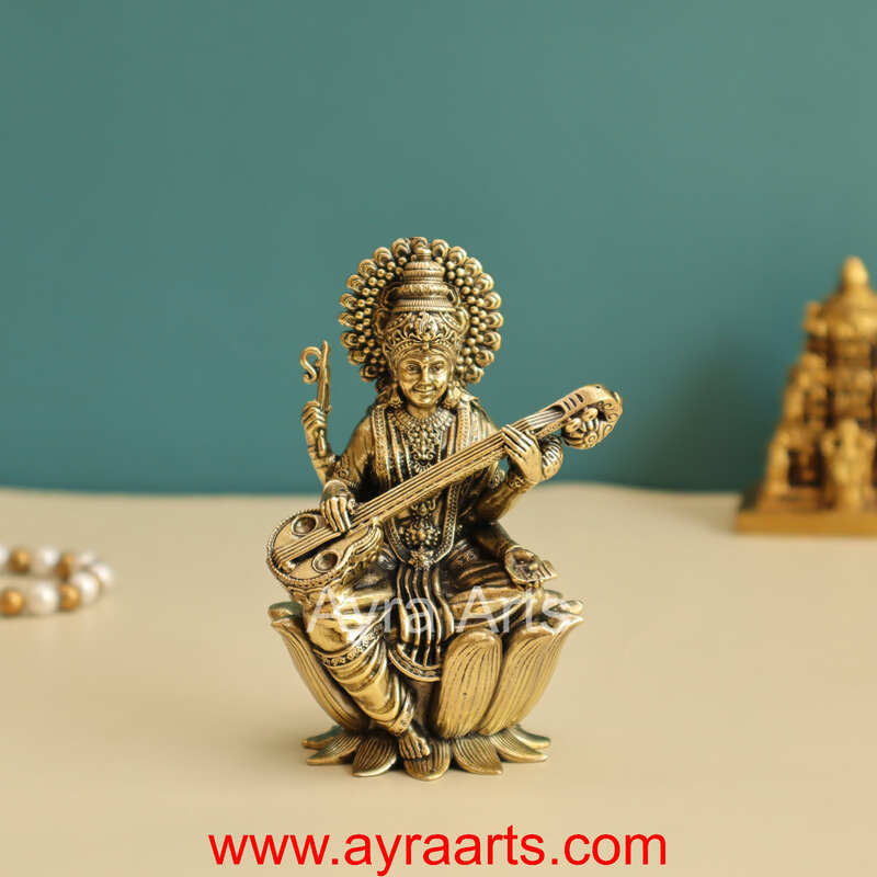 Premium Saraswati Idol 4 Inch Height