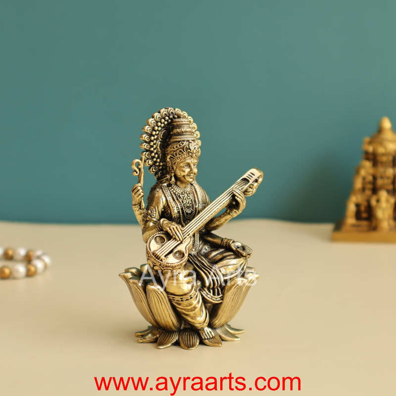 Premium Saraswati Idol 4 Inch Height