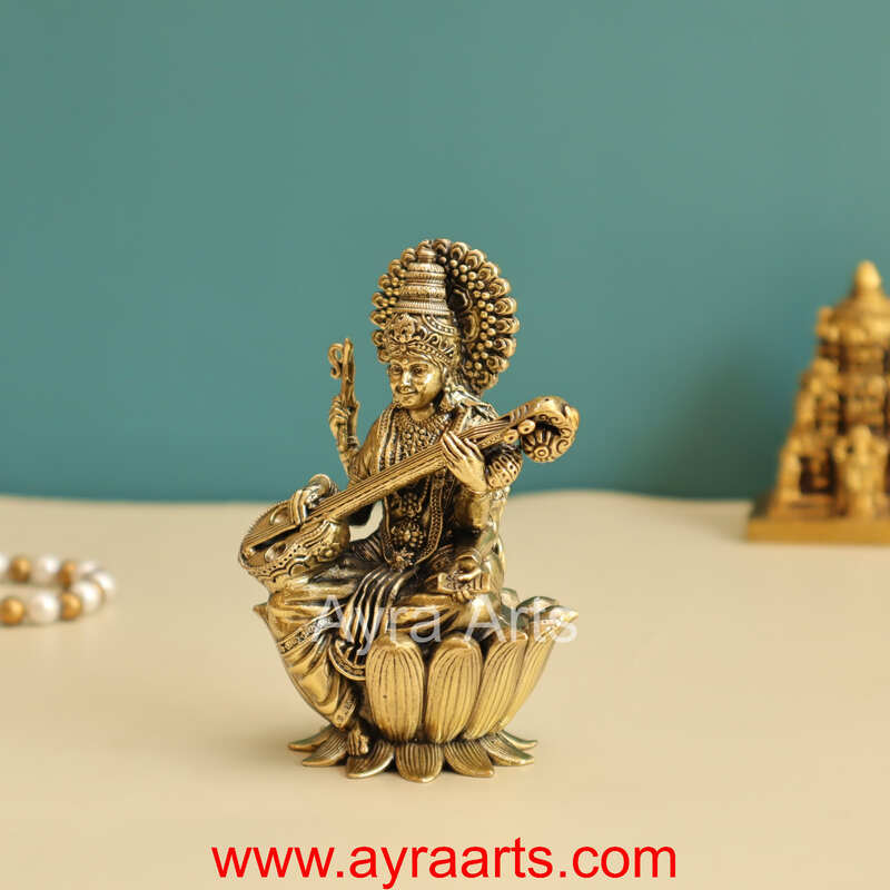 Premium Saraswati Idol 4 Inch Height