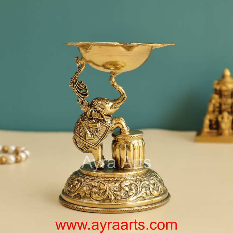 Elephant Diya Premium