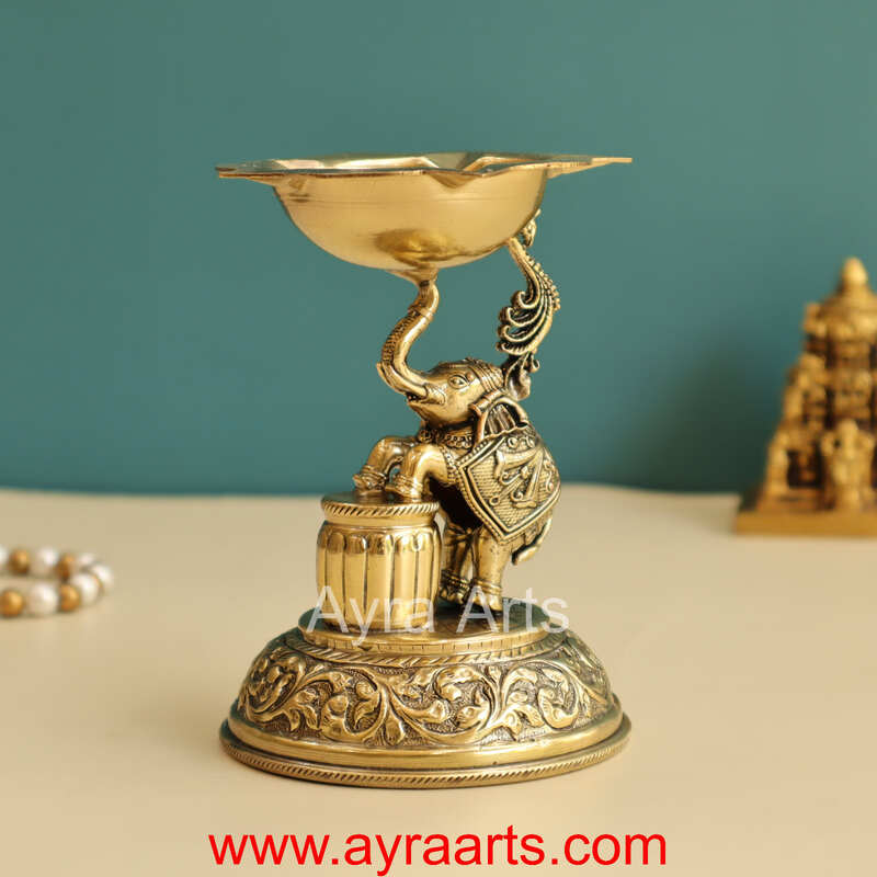 Elephant Diya Premium