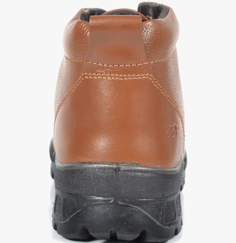 TSF 768 Shoes Genuine Leather Ankle Boots Black colour | Lace-Up & Zip Design | Cushioned Insole |