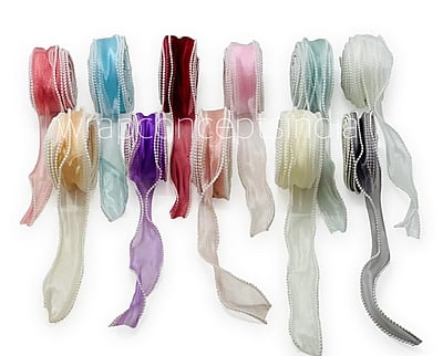 Sheer Ribbon with Pearl Edges