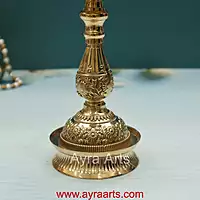 Brass Samai Peacock Maharaja Diya Oil Lamp