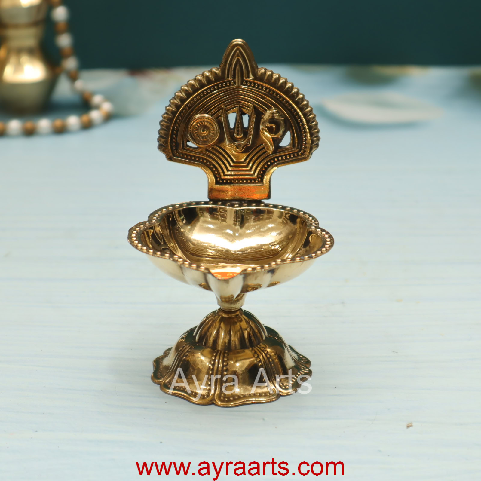 Shank Chakra Namah Diya - 4 Inch Height
