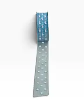 Powder Blue Organza Polka Dot Ribbon-20 Yards-2.5 cms