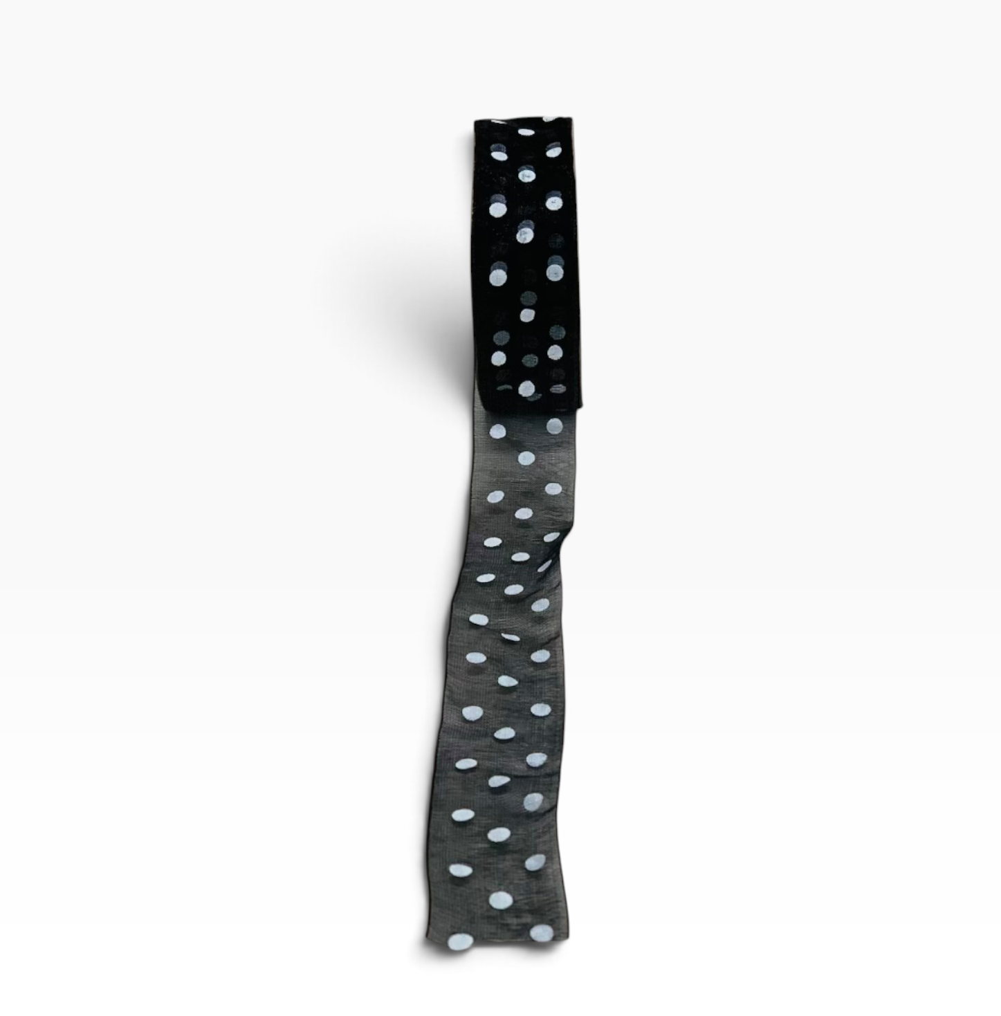 Black Organza Polka Dot Ribbon-20 Yards-2.5 cms
