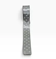 Silver Satin Polka Ribbon - 25 mm - 20 Yards