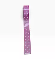 Rose Pink Satin Polka Ribbon - 25 mm - 20 Yards